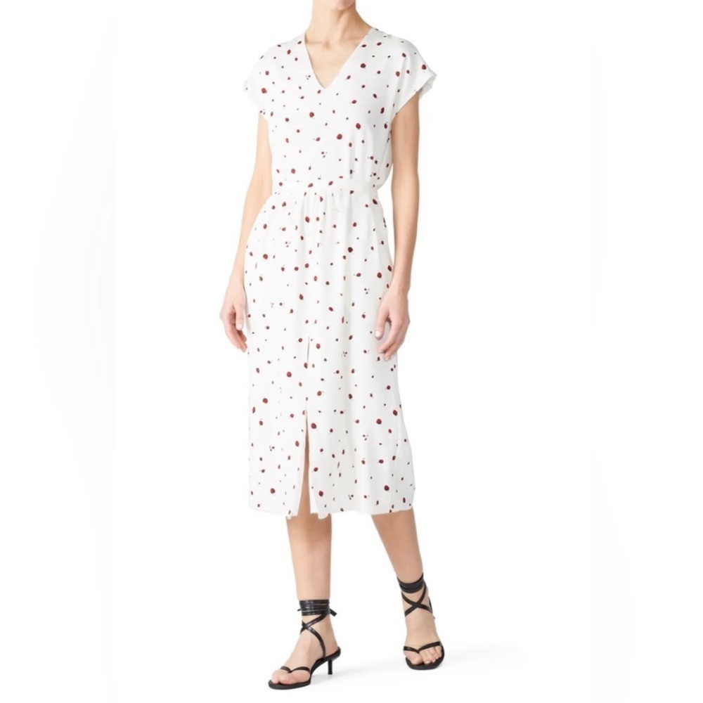 Chinti & Parker White Field Ana Strawberry Dress